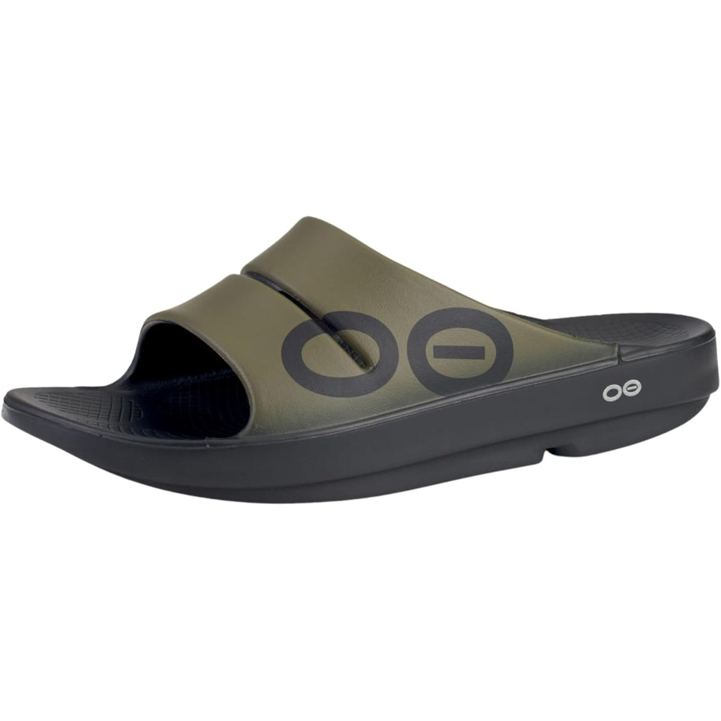 Oofos Ooahh Sport Recovery Slide, Tactical Green - Women’S Size 12, Men’S Size 10