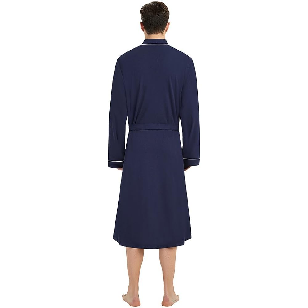 U2Skiin Mens 100% Cotton Robe Lightweight Knit Bathrobe