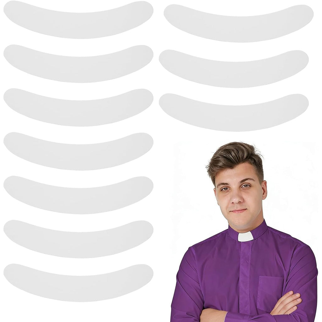 10 Pcs White Tab Collar For Shirt Men Women Dress Neck Liner Pad Insert Pad Protector