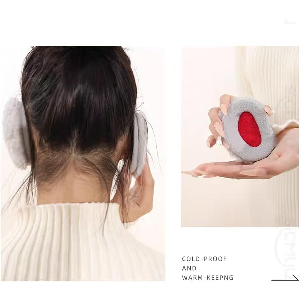1 Pairs Bandless Ear Muffs For Winter, Plush Thick Winter Ear Covers, Ear Warmers For Women Men
