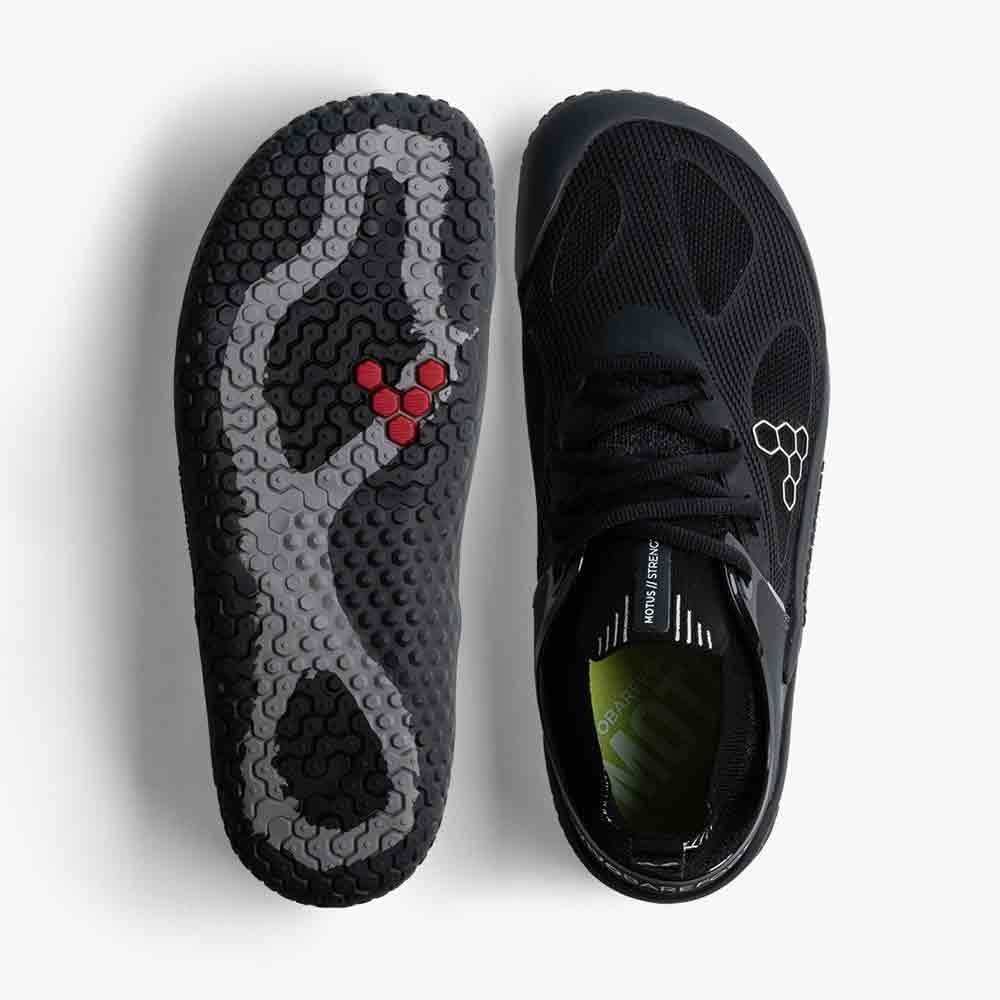 Vivobarefoot Motus Strength Men'S Training Shoe, Breathable Mesh, Flat Heel, Lace-Up