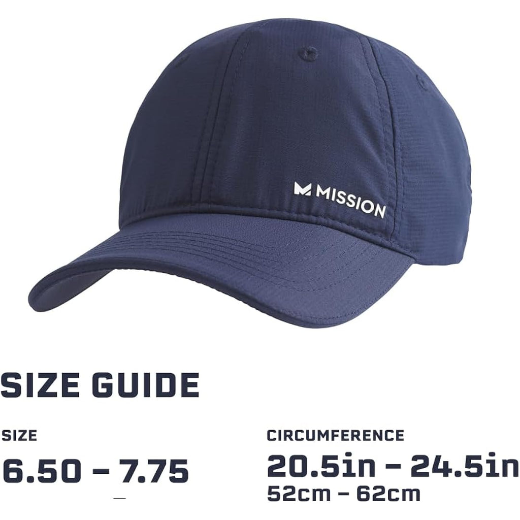 Mission Cooling Upf Performance Hat - Unisex One Size Cap For Workouts, Golf & Running - Sweat & Water Activated Technology