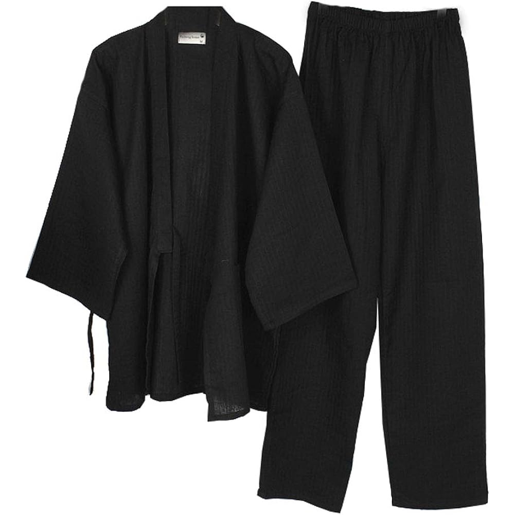 Men'S Japanese Kimono Cotton Pajamas Suit
