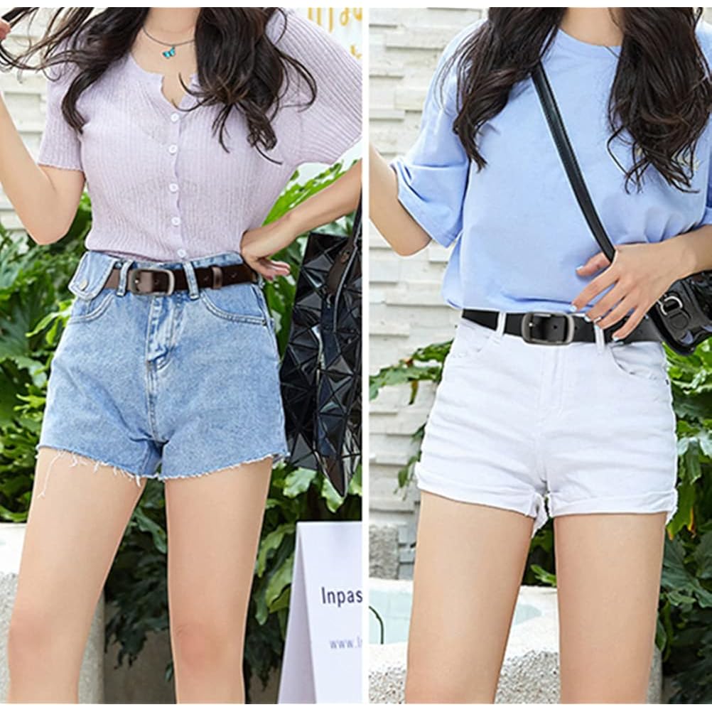 West Leathers [2 Pack] Leather Belt Women-Womens Leather Belt