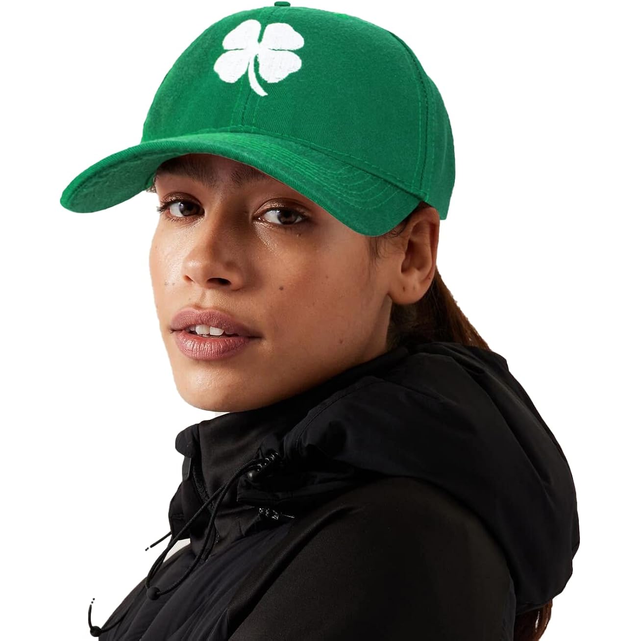 St. Patrick'S Day 4 Leaf Clover Baseball Hat Adjustable Embroidery Shamrock Baseball Cap For Men And Women