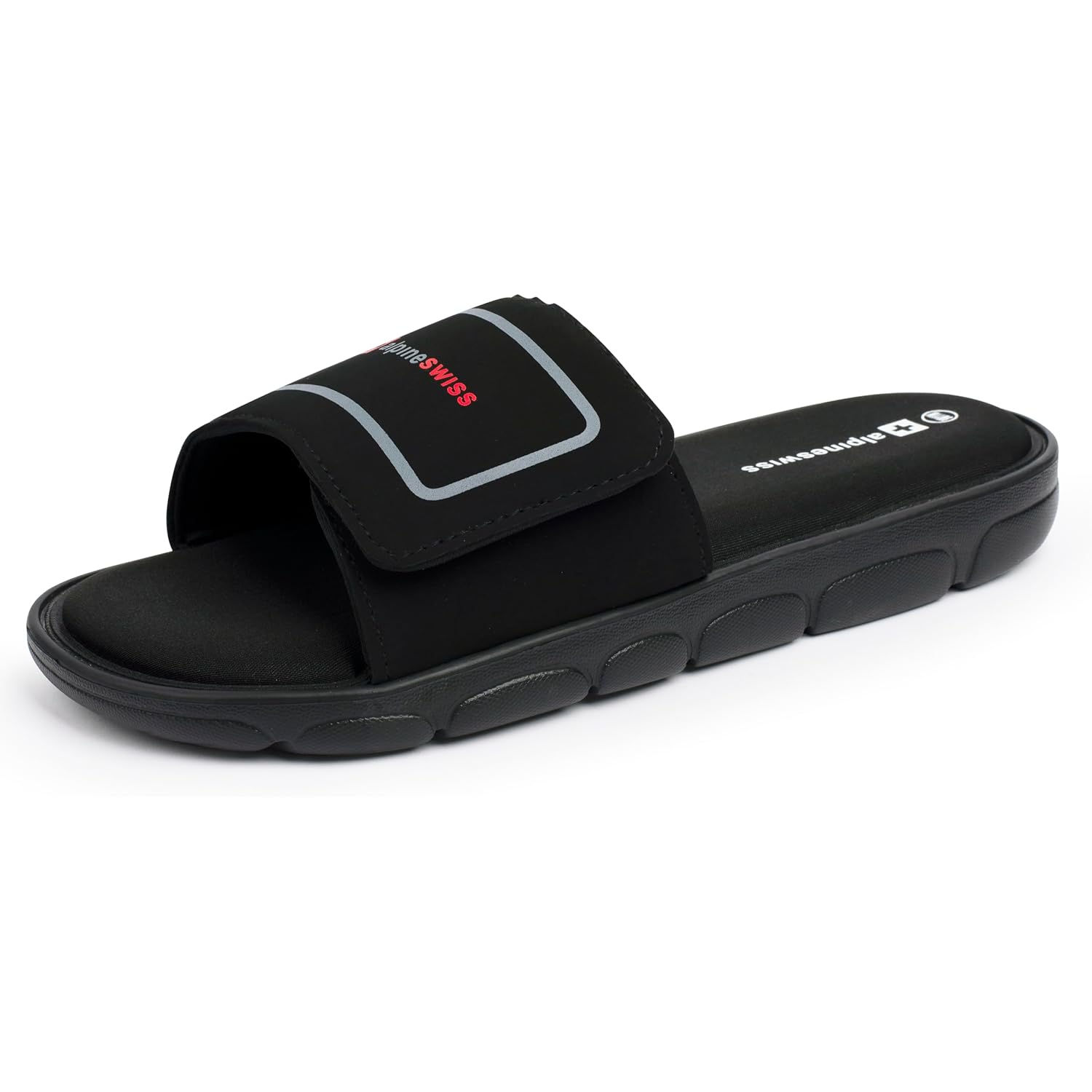 Alpine Swiss Gabe Men'S Cloud Slide Sandals | Ultra-Comfortable Shock-Absorbing Foam Insole With Arch Support | Adjustable Strap Waterproof Anti-Slip Traction | Great For Recovery Gym Shoes