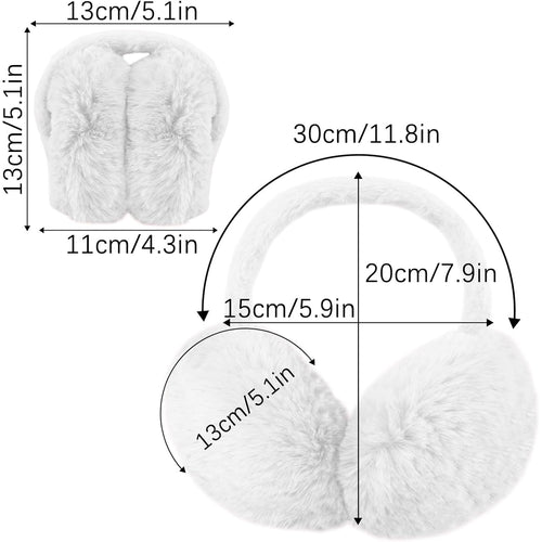 1 Pcs Headband Winter, Ear Muffs For Women & Men, Foldable Fluffy Earmuffs With Headband, Headband Winter