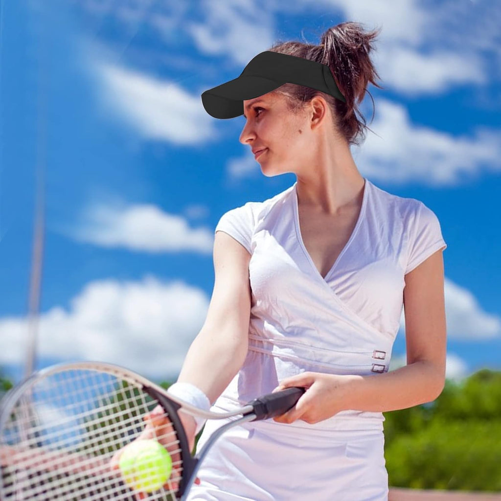 10 Pack Men Women Sun Visor Adjustable Uv Protection Blank Sun Visor Hats Caps For Beach Pool Golf Tennis Sports