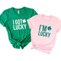 I Got Lucky Shirt, St Patricks Day Couple Shirts, Saint Patty His And Her Shirts, Funny Couple Matching Outfits. Multicolor