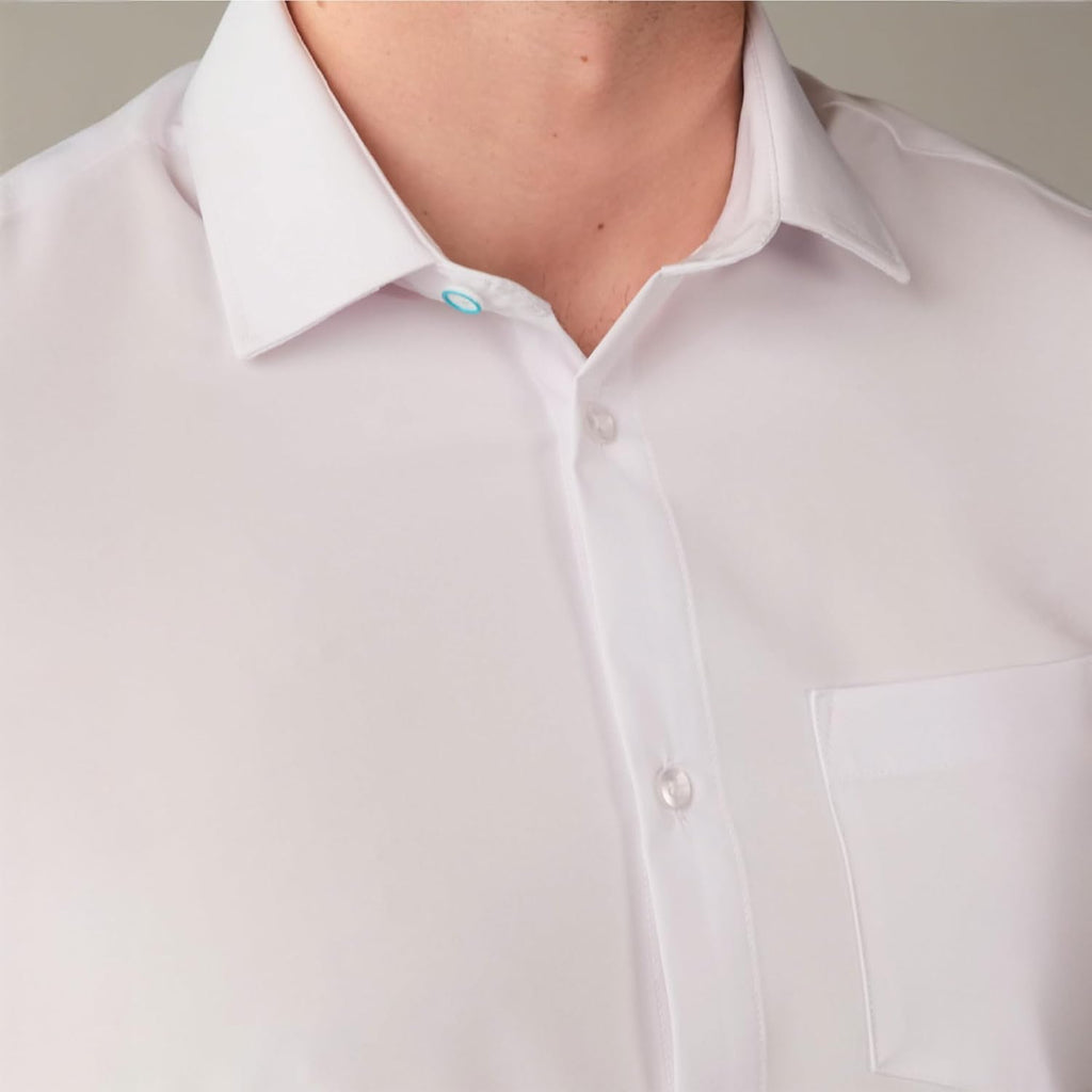 &Collar Slim Fit/Athletic Fit Short Sleeve Performance Men'S Dress Shirt