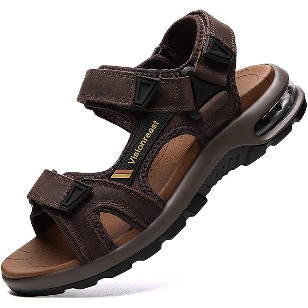 Visionreast Mens Athletic Sandals Open Toe Hiking Outdoor Non-Slip Sandals Air Cushion Sport Casual Beach Sandals