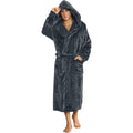 U2Skiin Mens Hooded Robe, Plush Robes For Men Long Fleece Bathrobe