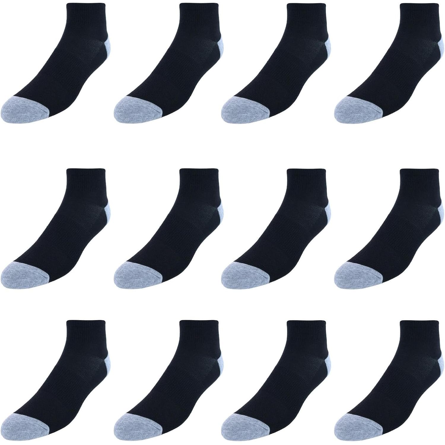 Hanes Mens Hanes Men'S Socks, X-Temp Lightweight Socks, Crew And Ankle, 12-Pack