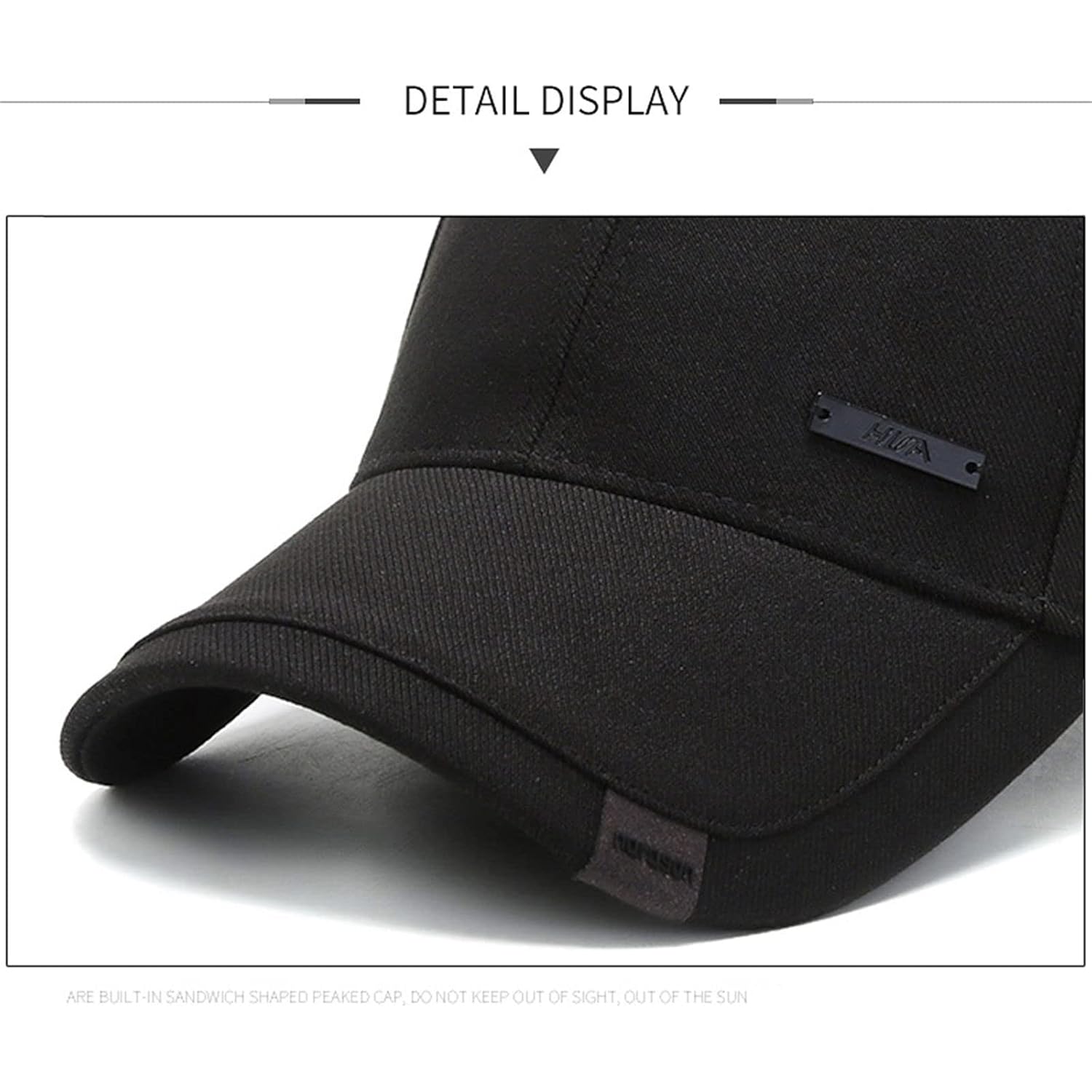 Vintage Cotton Dad Hat With Double Layer Peaks Adjustable Baseball Cap Trendy Trucker Hat For Mens Headwear