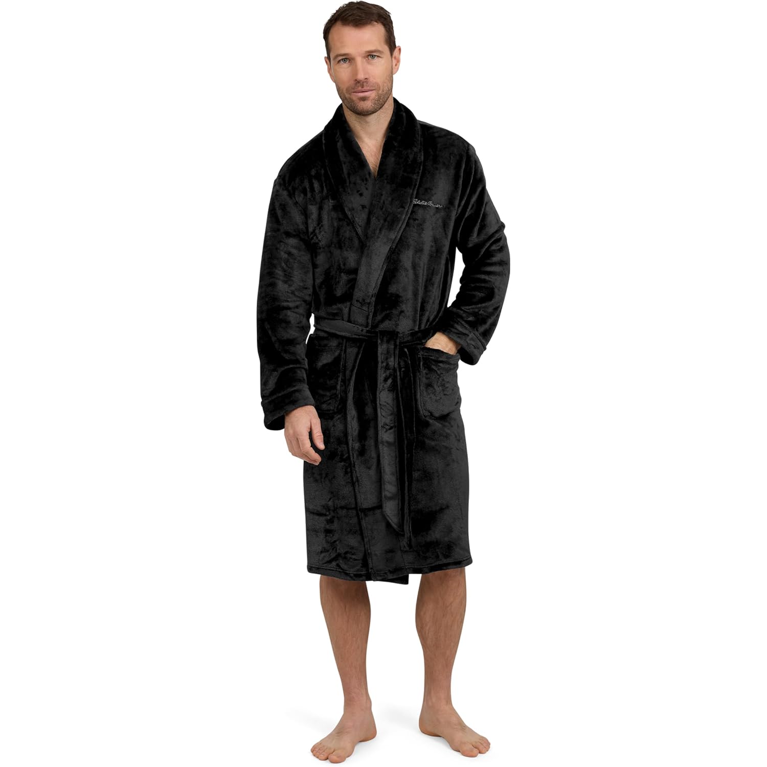 Eddie Bauer Mens Robe Plush – Fuzzy & Fluffy Fleece Spa Robes For Men | Soft Warm Winter Bathrobe With Pockets & Belt