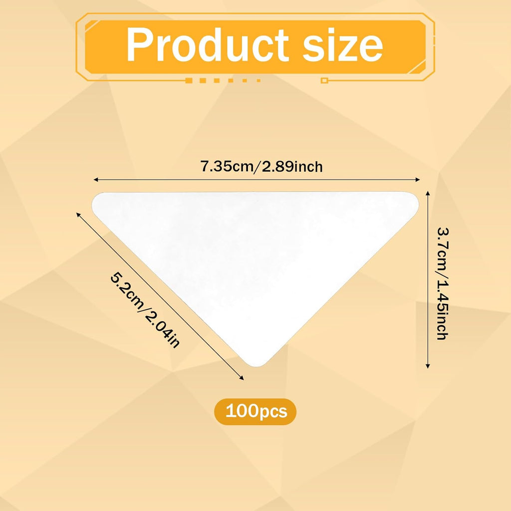 100 Pcs Collar Stays For Polo Shirts Collar Stays For Men'S Dress No Curls Collars Plastic Support Rack Sticker Triangles Collars Anti-Warping Edge Sticker For Shirt Women And Men