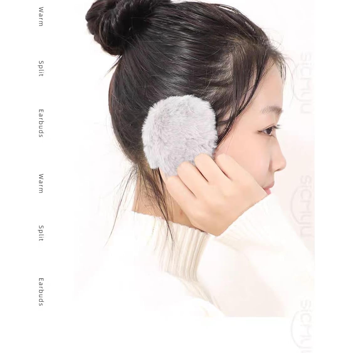 1 Pairs Bandless Ear Muffs For Winter, Plush Thick Winter Ear Covers, Ear Warmers For Women Men