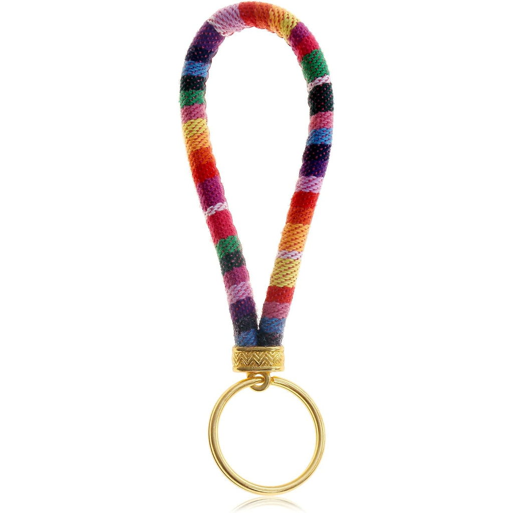 Made By Nami Boho Keychain With Gold Keyring For Women And Men Handmade Boho Wristlet Hippie Keychain For Summer Festival