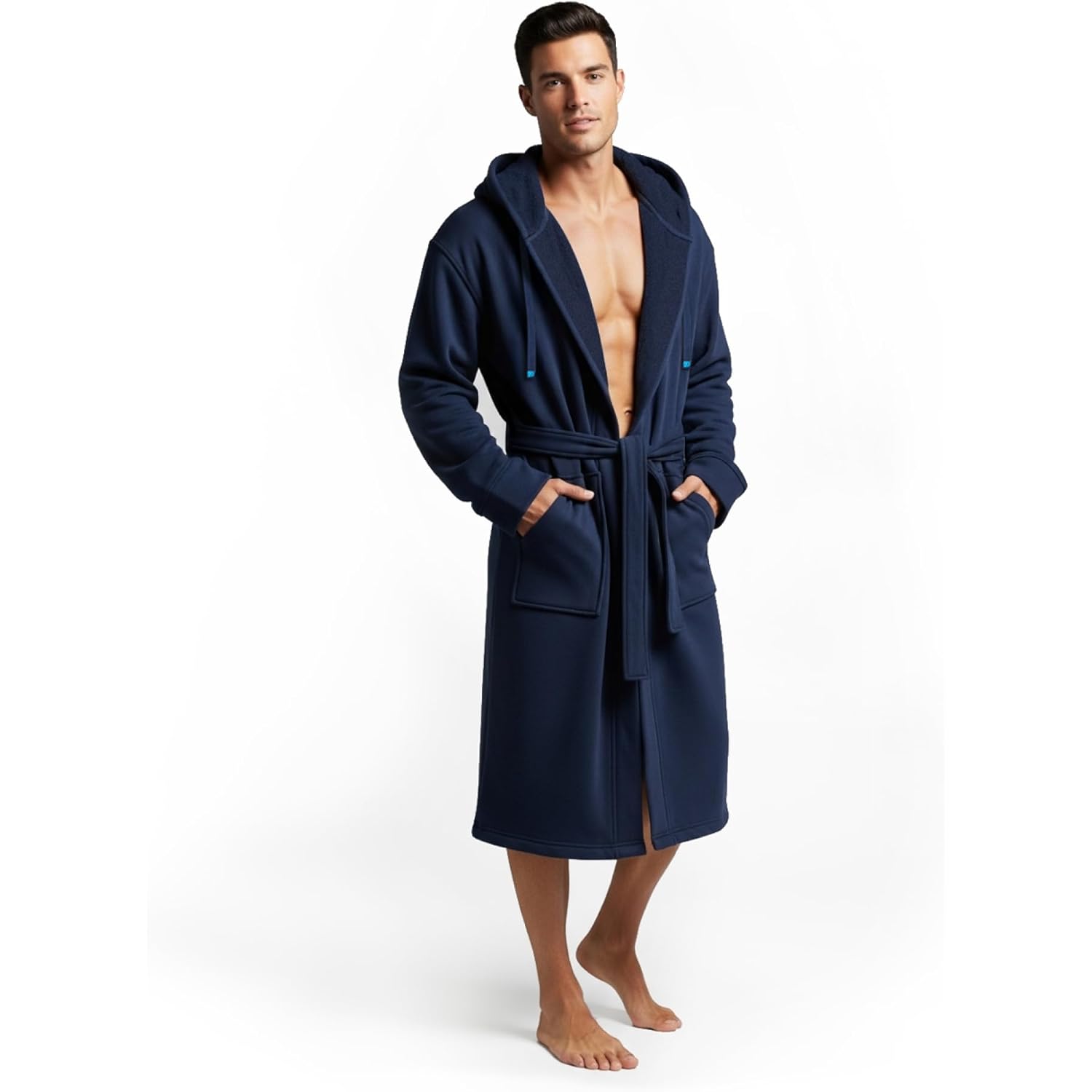 Duderobe Men'S Robe – Hooded Terry Bath Robe For Men With Pockets | Soft, Comfy Men’S Bathrobe From Shark Tank