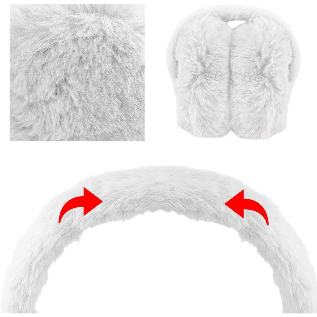 1 Pcs Headband Winter, Ear Muffs For Women & Men, Foldable Fluffy Earmuffs With Headband, Headband Winter