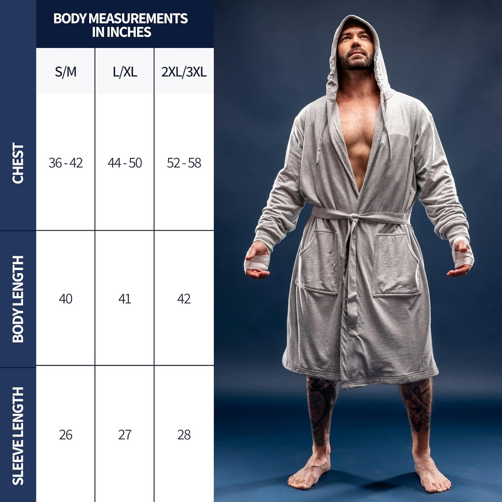 Duderobe Men'S Robe – Hooded Terry Bath Robe For Men With Pockets | Soft, Comfy Men’S Bathrobe From Shark Tank