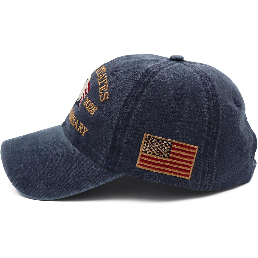 United States 250Th Anniversary Hat, Usa Baseball Cap 1776-2026 American Eagles Hat Patriotic Embroidered Hats For Men Women