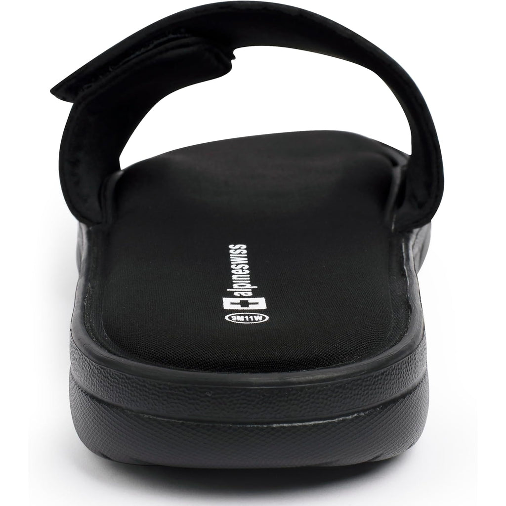 Alpine Swiss Gabe Men'S Cloud Slide Sandals | Ultra-Comfortable Shock-Absorbing Foam Insole With Arch Support | Adjustable Strap Waterproof Anti-Slip Traction | Great For Recovery Gym Shoes