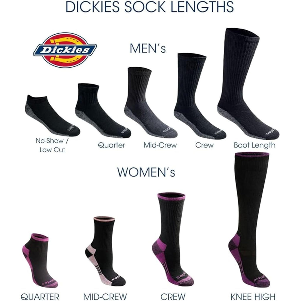 Dickies Men'S Hydro-Cool Moisture Control Crew Socks (6 Pairs)