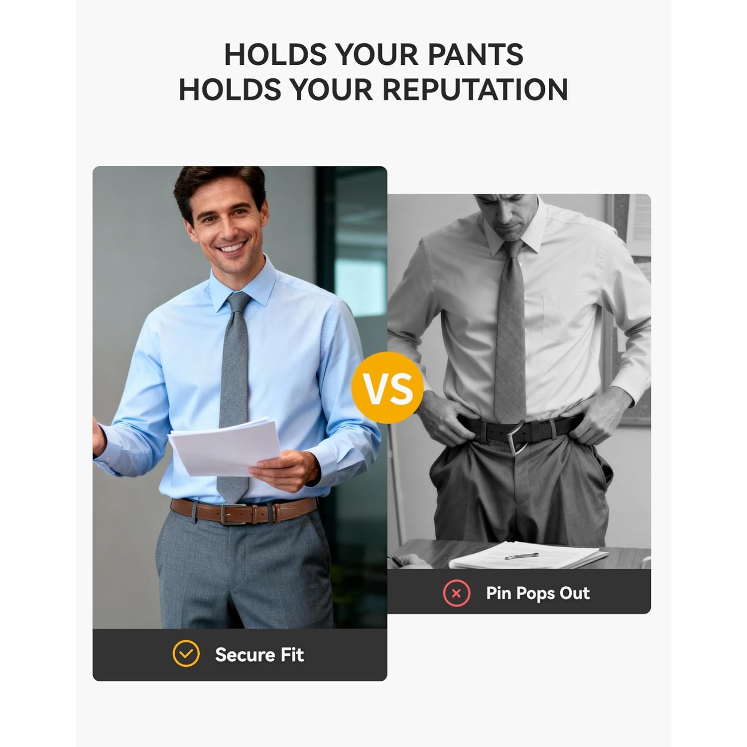 Chaoren Mens Belt Leather - 1 3/8" Dress Belts For Men - Considerate Gift For Work Business Casual Jeans