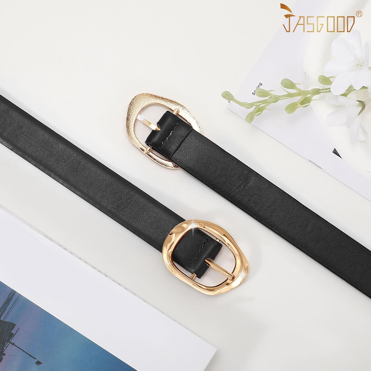 Women Leather Belt for Jeans Pants Ladies Casual Waist Belt