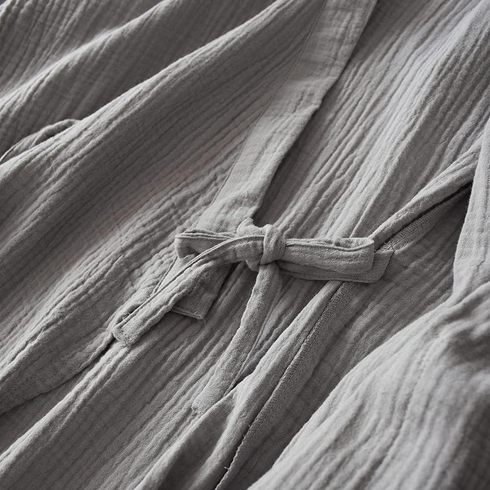 Siqitechno Men Kimono Robe Cotton Yukata Spa Sauna Bathrobe Sleepwear Japanese Kimono For Women Loungewear Nightgown Dressing