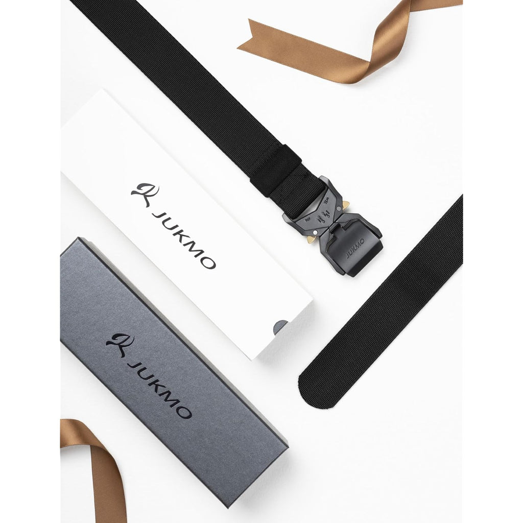 Jukmo Tactical Belt, Military Hiking Rigger 1.5" Nylon Web Work Belt With Heavy Duty Quick Release Buckle