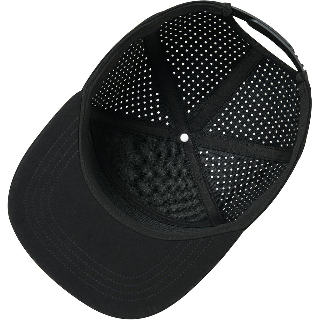 Men Flat Brim Adjustable Performance Hat Snapback Laser Perforated Baseball Cap