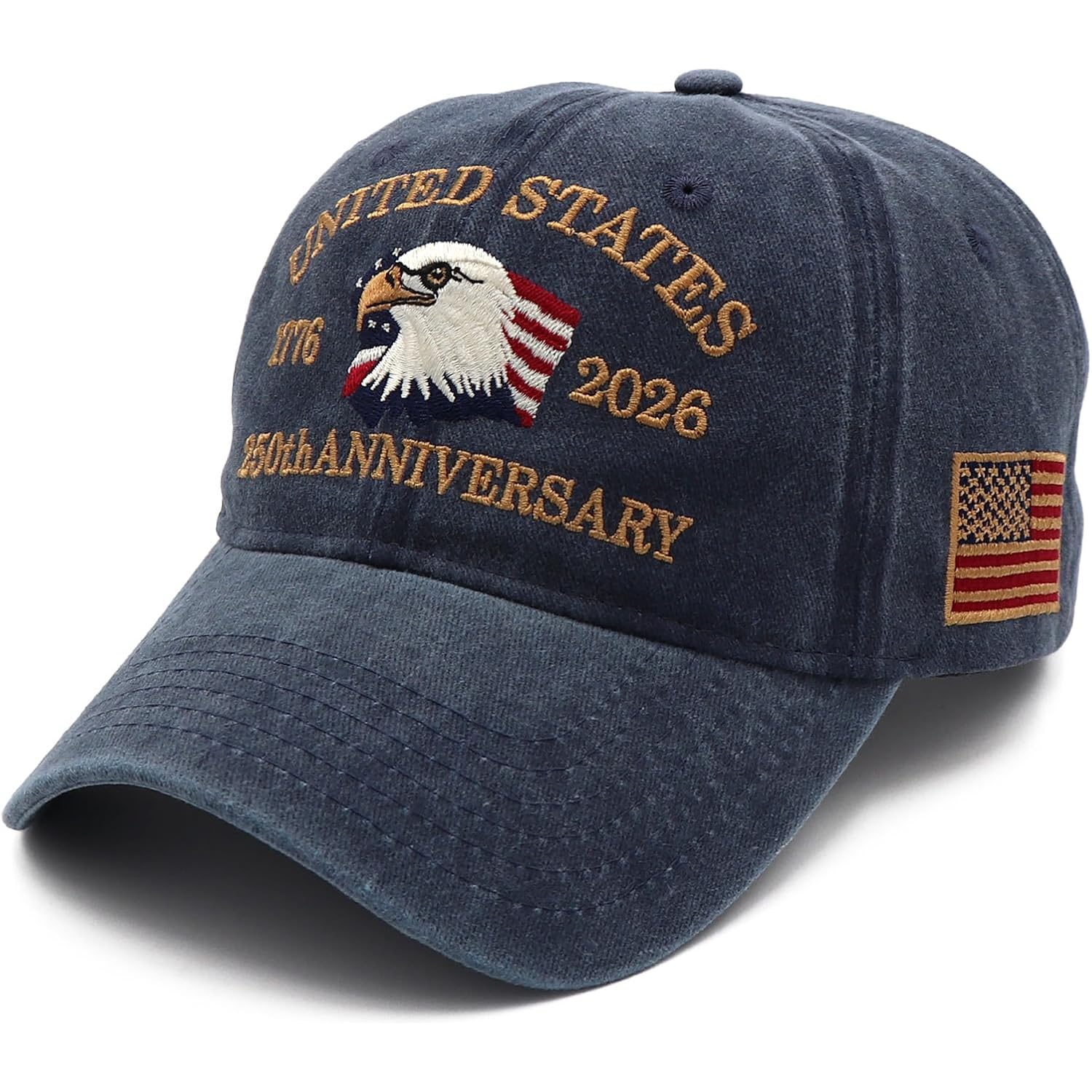 United States 250Th Anniversary Hat, Usa Baseball Cap 1776-2026 American Eagles Hat Patriotic Embroidered Hats For Men Women