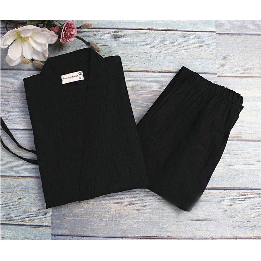 Men'S Japanese Kimono Cotton Pajamas Suit