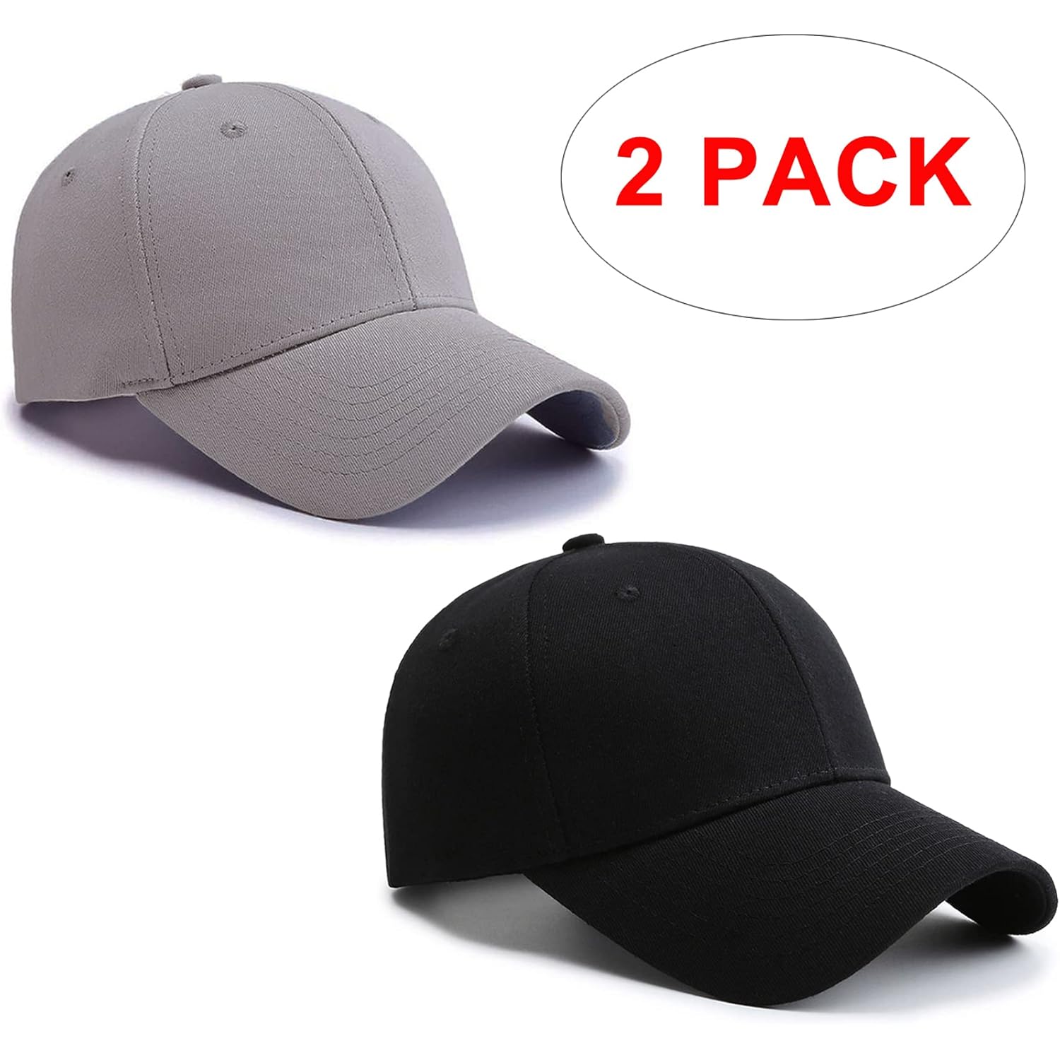 Pffy 2 Packs Baseball Cap Golf Dad Hat For Men And Women