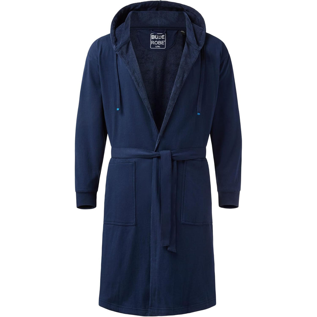 Duderobe Men'S Robe – Hooded Terry Bath Robe For Men With Pockets | Soft, Comfy Men’S Bathrobe From Shark Tank