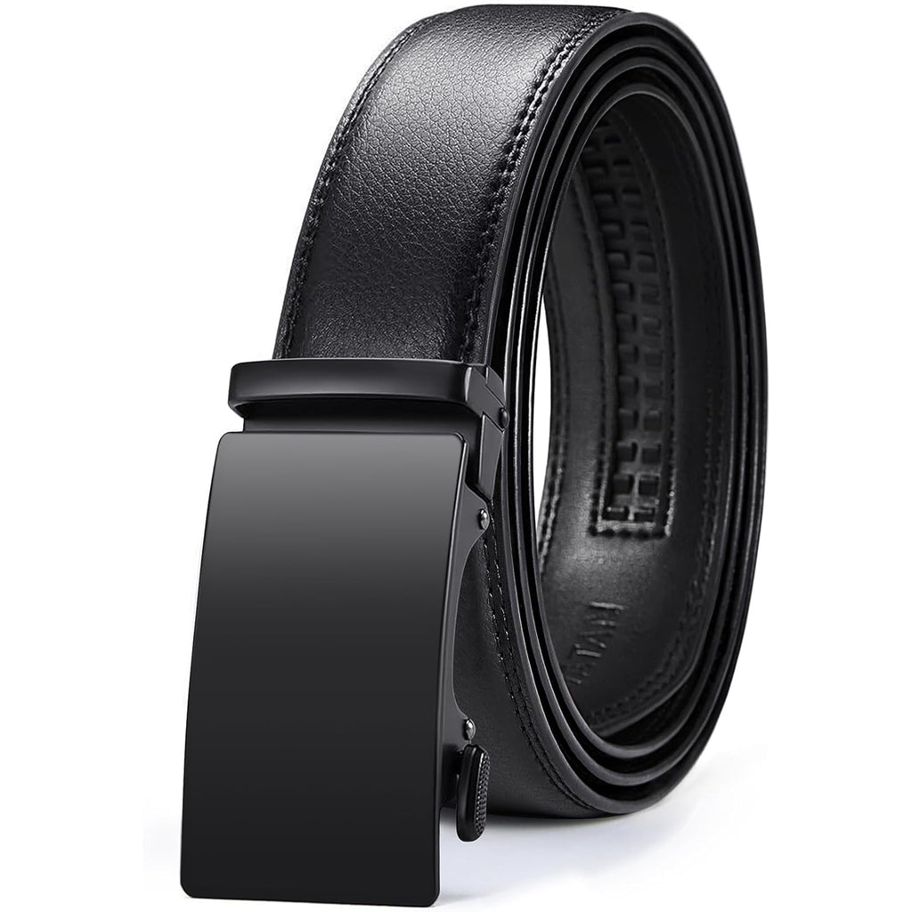 Vatan Men'S Belt Leather Ratchet Belt For Men Dress Casual Every Day With Adjustable Buckle, Trim To Fit