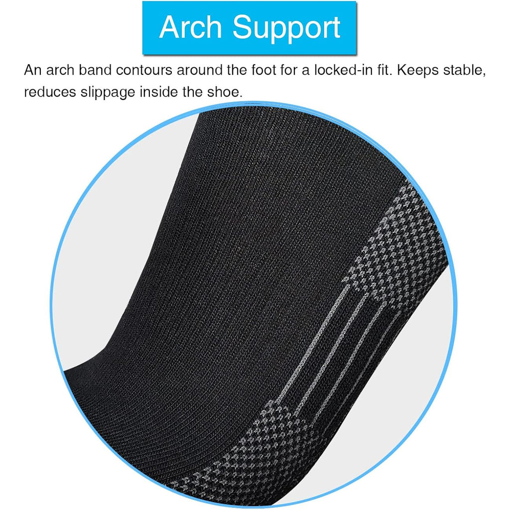 Aptyid Men'S Moisture Wicking Cushioned Crew Work Boot Socks (4-6 Pairs)