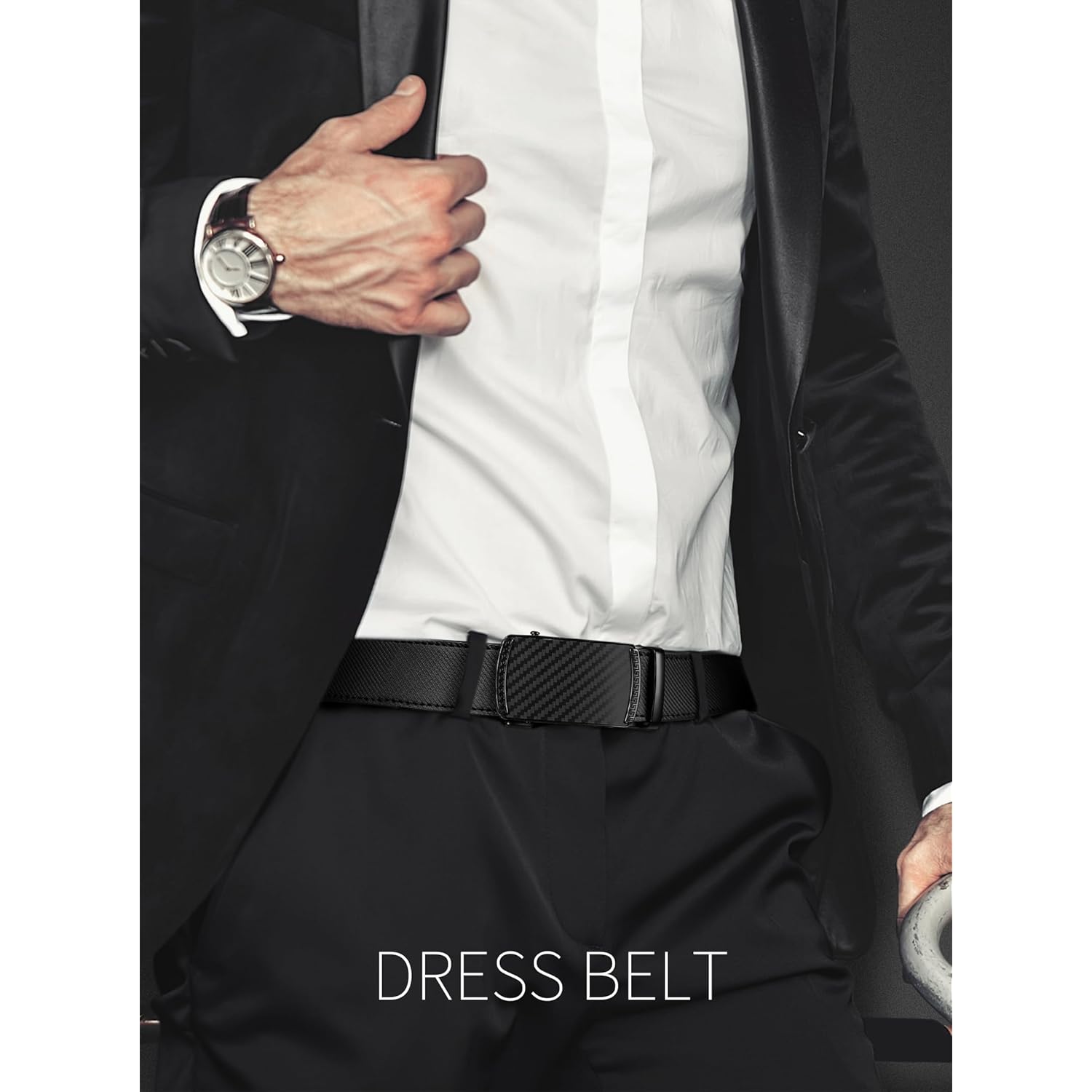 Mens Belt,Ratchet Belts For Men Leather 1 3/8'' Adjustable For Dress Jeans,Comfort Trim To Fit