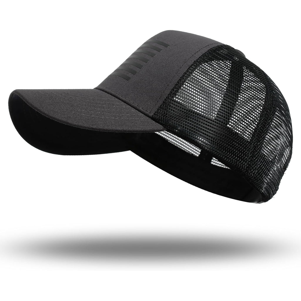 American Flag Trucker Hat - Snapback Hat, Baseball Cap For Men Women - Breathable Mesh Side, Adjustable Fit - For Casual Wear