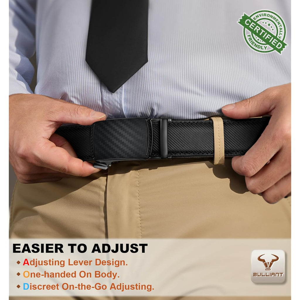 Bulliant Men'S Belt,Slide Ratchet Belt Adjsutable For Men Suit Casual Jeans Gift Boxed,Trim To Fit