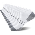 Heatuff Mens Athletic Ankle Socks Moisture Wicking Cushion Running Low Cut Sock 6 Pack