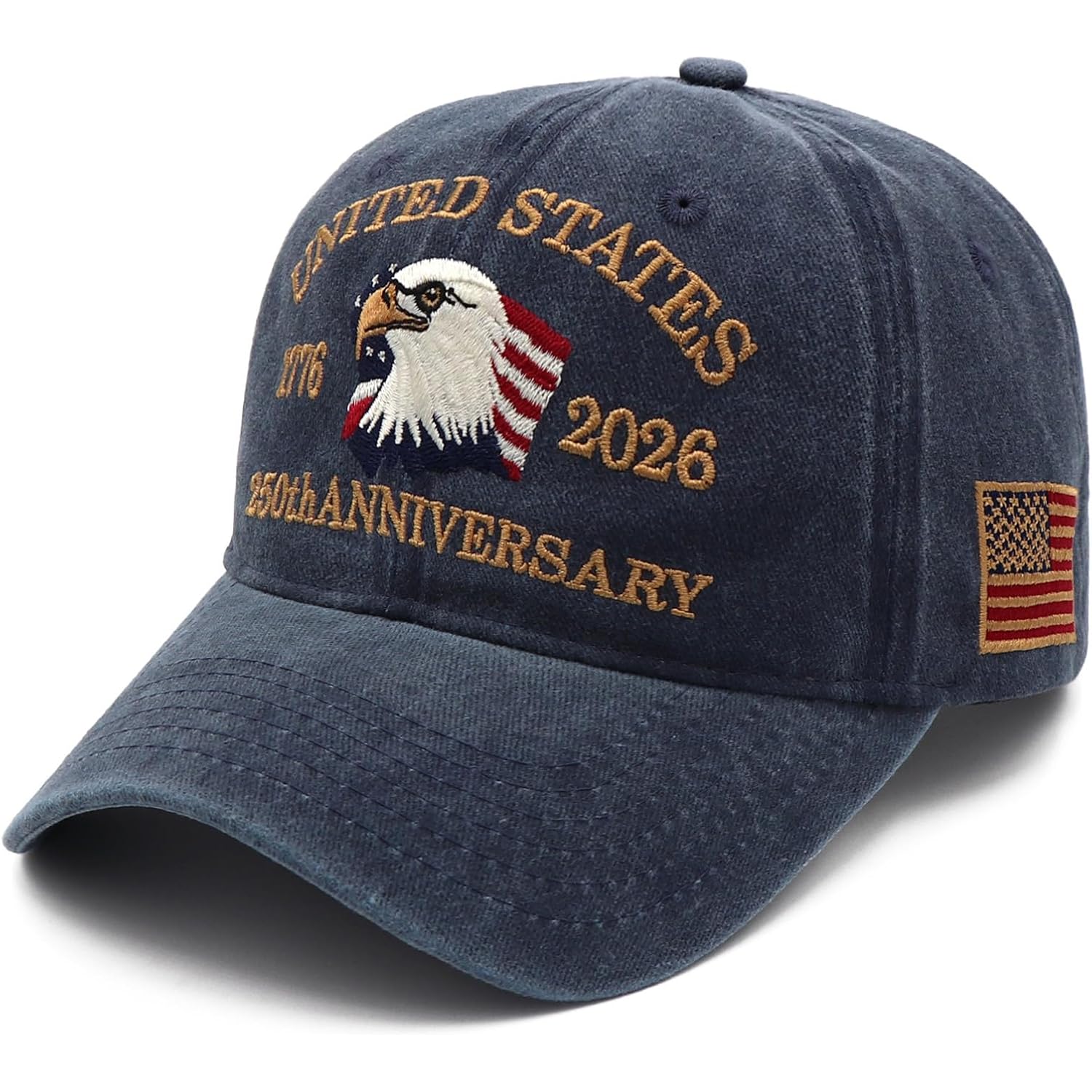 United States 250Th Anniversary Hat,1776-2026 Eagle Embroidery Patriotic Baseball Cap,250 Anniversary Usa Hat For Men Women