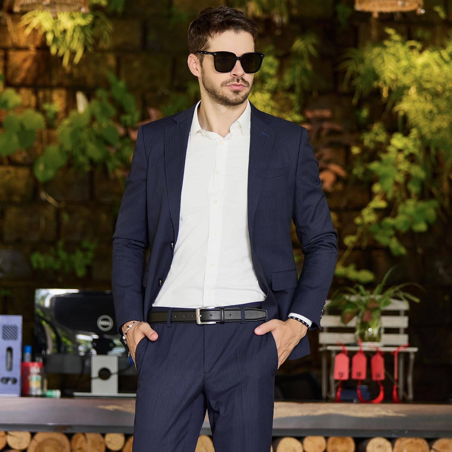 Vatan Men'S Genuine Leather Dress Belts, Handmade Classic Every Day Leather Jeans Belt For Men Work Business Casual