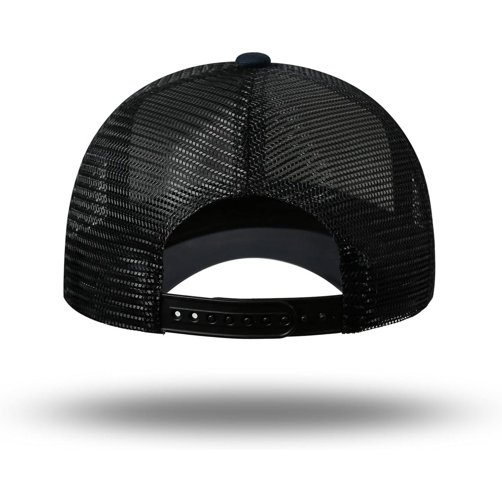 American Flag Trucker Hat - Snapback Hat, Baseball Cap For Men Women - Breathable Mesh Side, Adjustable Fit - For Casual Wear