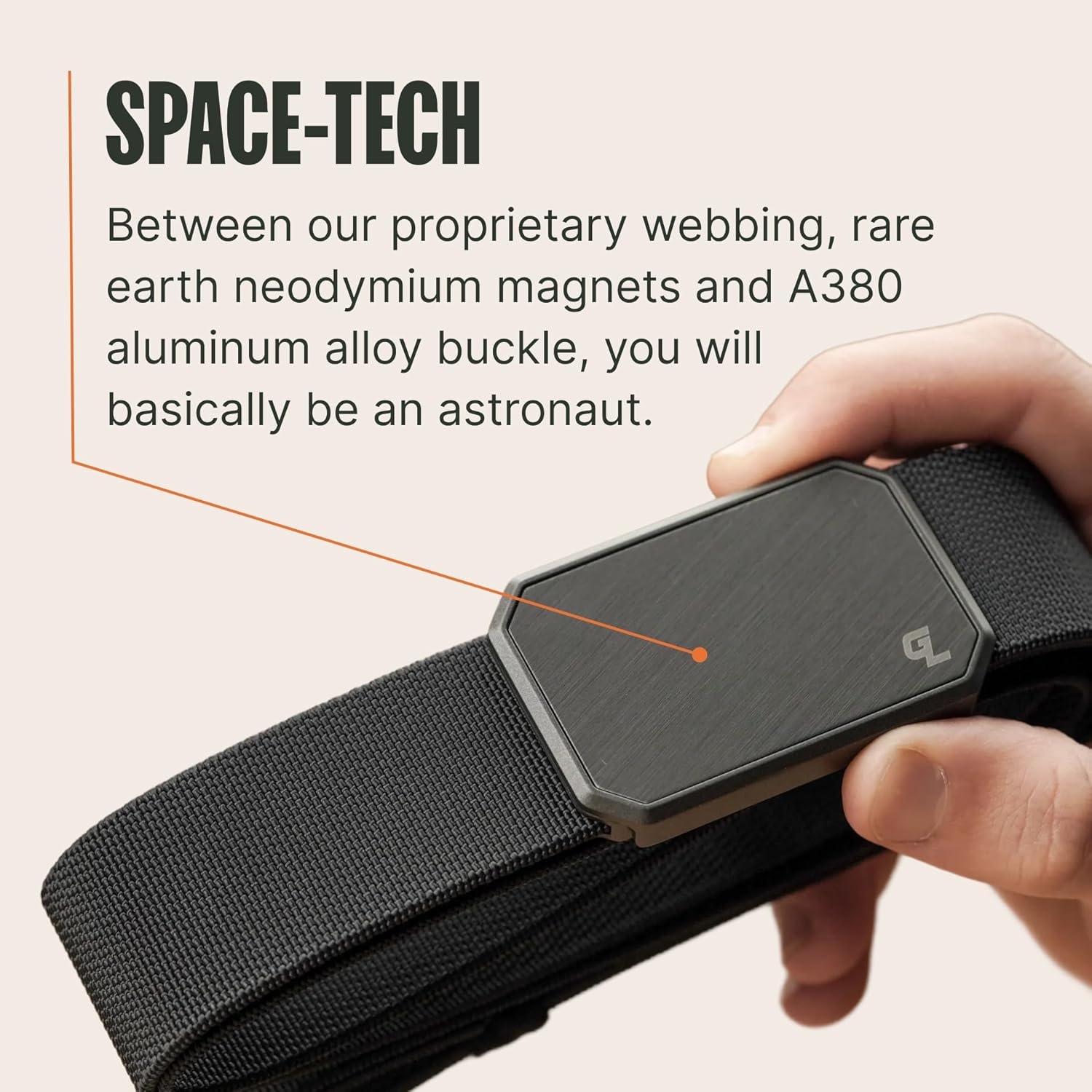 Groove Life Groove Belt Og - Men'S Work Belt - Stretch Nylon, Magnetic Buckle, Adjustable, Comfortable, Tactical, Edc