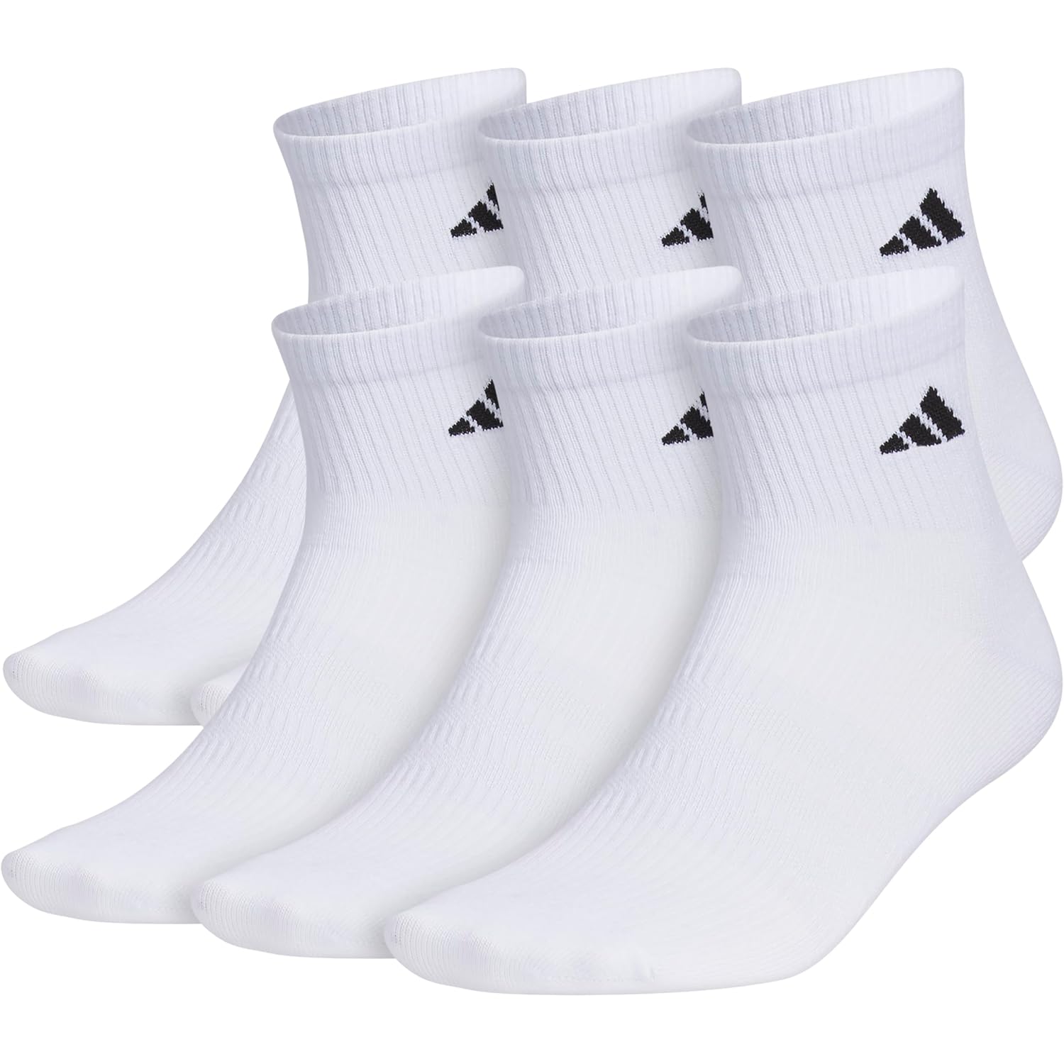 Adidas Men'S Superlite Quarter Socks 6-Pack, Durable, Lightweight, Athletic Breathable With Compression Arch Support