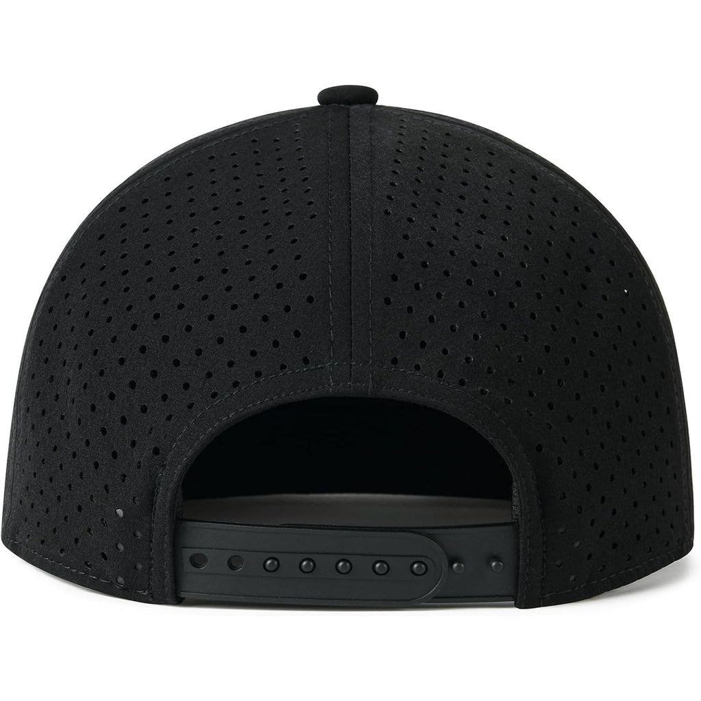 Men Flat Brim Adjustable Performance Hat Snapback Laser Perforated Baseball Cap