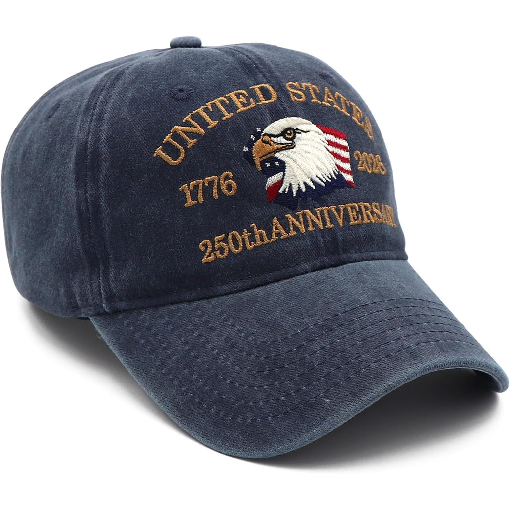 United States 250Th Anniversary Hat, Usa Baseball Cap 1776-2026 American Eagles Hat Patriotic Embroidered Hats For Men Women